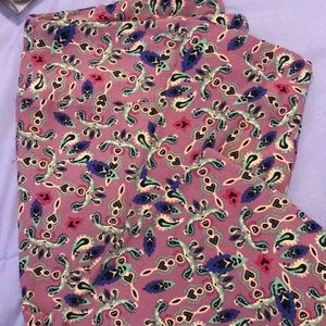 New Lularoe Paisley Peacock Leggings L / XL Mauve